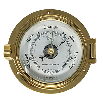 Victory Brass Barometer Porthole Style 3-1/2" Dial